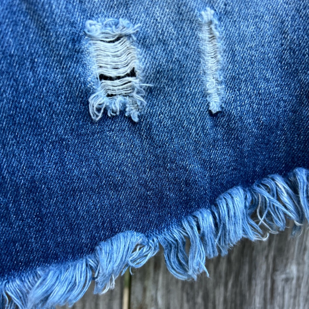 HAYDEN Distressed Paperbag Denim Skirt Women’s Small - Picture 13 of 14